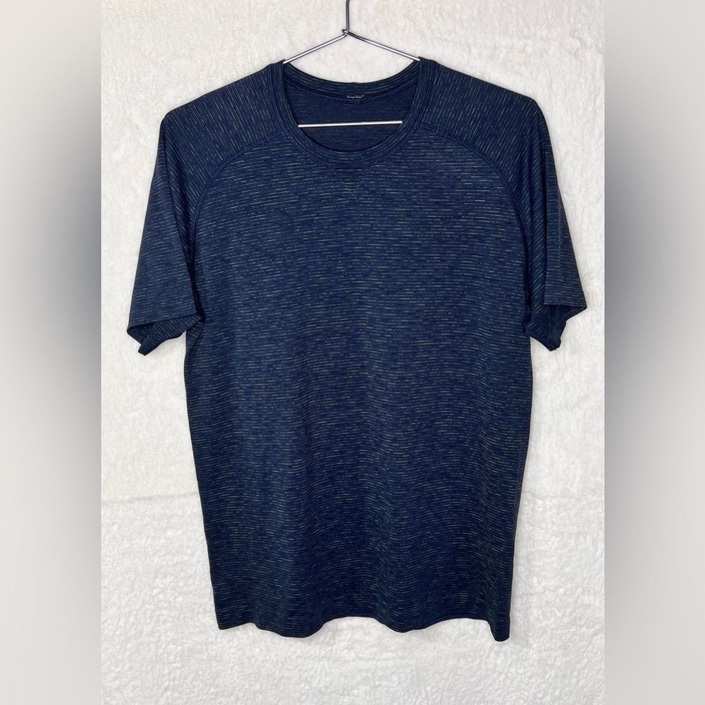 Lululemon Athletica Dark Blue with Green Tee